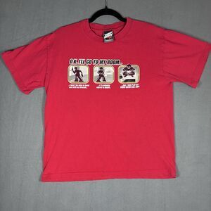 Vintage Top Heavy Gamer T Shirt XL Red Y2K Skater Gaming Room I Play Video Games
